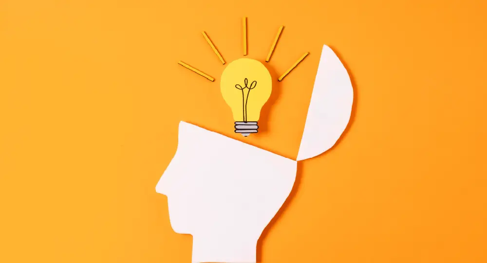 course thumbnail: a paper cut out of a head with a light bulb above it